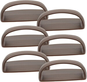 10個セットガラスドアハンドル無孔自己粘着浴室ドアハンドル木ドアハンドルキャビネットキッチン引き出し(ブラウン)