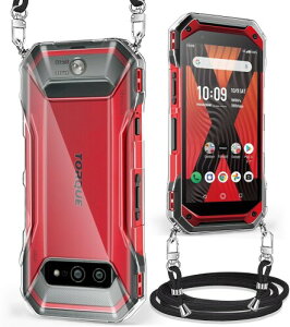 TORQUE 5G KYG01 �P�[�X �N���A �V�����_�[ ���|�� �΂߂��� Kyocera TORQUE G05 �X�}�z�P�[�X ���� �ϏՌ� �J�o�[ �R�t�� �D��X�g���b�v�t�� �l�b�N�X�g���b�v ���������\ ���O���\ (�N��