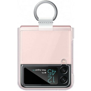 AICase Samsung Galaxy Z Flip 4 ケース クリア リング付き (アンチイエロー) 超薄型 スリムフィット 透明 ハード PC 携帯電話ケース Samsung Flip 4 5G用