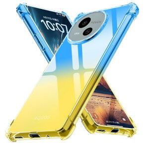 AQUOS R9 �ϏՌ� �P�[�X �O���f�[�V���� SH-51E �J�o�[ TPU�f�� �ČRMIL�K�i ���� �Ռ��z�� ���C�����X�[�d�Ή� �����Y�ی� �A�N�I�X R9 �P�[�X �u���[/�S�[���h Q-SXJB-R9-07