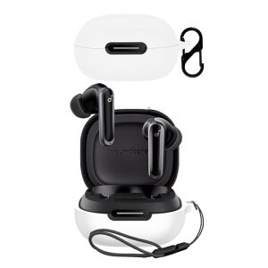 Anker Soundcore P40i �p �P�[�X �J�o�[ ���C�����X �C���[�z�� �V���R�� �ی�P�[�X �i�J���r�i�t��+�X�g���b�v�t�� �j �����h�~ �L�Y�h�~ �ϏՌ� �����[�d�\ �h�� �h�o (�z���C�g)
