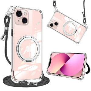 weiaoluo �P�[�X iPhone 13 mini �p�� �y�� ��phone13mini�P�[�X �N���A �����O�t�� �A�C�t�H��13 mini �J�o�[ �V�����_�[�t�� �ϏՌ��\�t�g TPU �J�o�[ �x�[�V�b�N ���|�� �΂߂��� �t�� �c/�� ���߉�