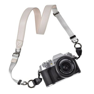 (VOVMOEYA) PU���U�[�J�����X�g���b�v�i�O�p���[�v�t���j �ϏՌ����AFujifilm X-T50�ASony ZVE10�ACanon R50�Ή��A�����F105�`126cm�A�΂ߊ|�����|���Ɏg�p�\�A��჌�t�J������~���[���X�J����