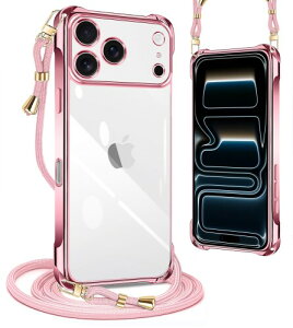 �ɓK������ iphone 18 pro / 17 pro �p�� �P�[�X �N���A �l�b�N �V�����_�[ �ϏՌ� �c/�� 2WAY �΂߂����X�g���b�v�t��