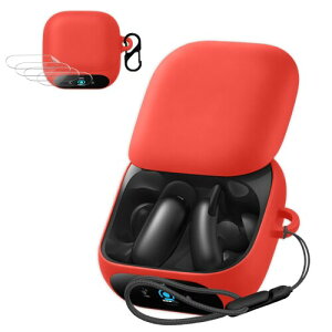 For Anker Soundcore Liberty 5 Pro �p �P�[�X �J�o�[ +4���t�B���� ���C�����X �C���[�z�� �V���R�� �ی�P�[�X �i�J���r�i�t��+�X�g���b�v�t���j �����h�~ �L�Y�h�~ �ϏՌ� �����[�d�\ �h�� �h