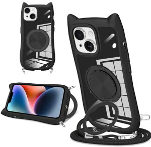 iPhone 14plus �p �X�}�z�P�[�X �L���f�U�C�� �V���v���Ńt�@�b�V���� 360° ��]�X�^���h�t�� iPhone 14plus �X�}�z�P�[�X ����~�� ���΂ݖh�~ �S�ʓI�ȕی� �������߉\�ȃl�b�N�X�g���b�v�t