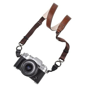 (VOVMOEYA) PU���U�[�J�����X�g���b�v�i�O�p���[�v�t���j �ϏՌ����AFujifilm X-T50�ASony ZVE10�ACanon R50�Ή��A�����F105�`126cm�A�΂ߊ|�����|���Ɏg�p�\�A��჌�t�J������~���[���X�J����
