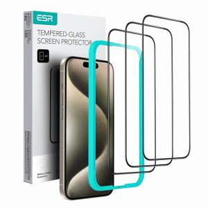ESR iPhone 15 Pro �K���X�t�B���� 3 �� �����ߗ� �w��h�~ ��Phone15Pro �t�B���� �����K���X iPhone15Pro �t�B���� �ȒP���t���c�[���t�� 9H�d�x �Ռ��z�� ��U�h�~ �����z�� �A�C�t�H��15 �v����