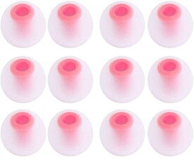 A-Focus イヤーピース L 12個 低音強化 2種類の硬度のシリコン ハイブリッド SONYMDR対応 ソニー対応 White－桜pink L