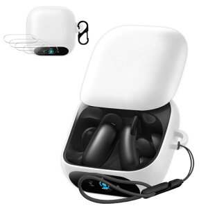 For Anker Soundcore Liberty 5 Pro �p �P�[�X �J�o�[ +4���t�B���� ���C�����X �C���[�z�� �V���R�� �ی�P�[�X �i�J���r�i�t��+�X�g���b�v�t���j �����h�~ �L�Y�h�~ �ϏՌ� �����[�d�\ �h�� �h
