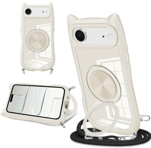 iPhone AIR �p �X�}�z�P�[�X �L���f�U�C�� �V���v���Ńt�@�b�V���� 360° ��]�X�^���h�t�� iPhone air �X�}�z�P�[�X ����~�� ���΂ݖh�~ �S�ʓI�ȕی� �������߉\�ȃl�b�N�X�g���b�v�t��