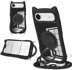 iPhone AIR �p �X�}�z�P�[�X �L���f�U�C�� �V���v���Ńt�@�b�V���� 360° ��]�X�^���h�t�� iPhone air �X�}�z�P�[�X ����~�� ���΂ݖh�~ �S�ʓI�ȕی� �������߉\�ȃl�b�N�X�g���b�v�t��