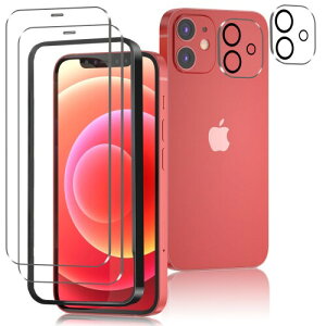 iPhone 12 mini �K���X�t�B���� + iPhone 12 mini �J�����t�B�����A�C�t�H�� 12�~�j �t�B���� �w��F�ؑΉ� �d�x9H �ϏՌ� �X�N���b�`�h�~ �����z�� �I�o�I�[�o�[�h�~ �C�A�[�� �w��h�~ ��phone12 mi