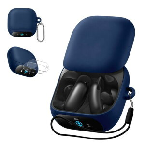 For Anker Soundcore Liberty 5 Pro �p �P�[�X �J�o�[ + 2���t�B���� KONXISA �V���R���P�[�X �ϏՌ� �h���h�o �E�H�b�V���u�� �i�J���r�i�t��+�X�g���b�v�t�� �j ���p���₷�� �����[�d�\ �����^��
