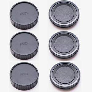 ATAK �~�m���^ Minolta MD SR MC �}�E���g�p �݊�/�����Y ���A �L���b�v 3�� & �{�f�B�L���b�v 3�� ���v6�� (�~�m���^ MD �}�E���g �݊�)