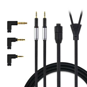 okcsc TCR70X �w�b�h�z���P�[�u�� ATH�p �A�b�v�O���[�h�P�[�u�� �v���O�����\ 2.5mm/3.5mm/4.4mm�O�̃v���O�t�� OFC 4�c ATH-R70X/R70xa�ɓK�� 2m���� �W����