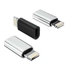 iPhone変換アダプタMicro USBメスにLightningオス充電器アダプター(3個セット)AndroidマイクロUSBケーブルにアップルライトニングプラグコネクタアンドロイドに あいふぉんあだぷたー対応Apple ip