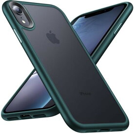 Anqrp iPhone XR 用 ケース 半透明 マット 耐衝撃 滑り止め 米軍MIL規格 指紋防止 スマホケース iPhone XR ストラップホール付き ワイヤレス充電対応 アイホンXR カバー 6.1インチ グリーン