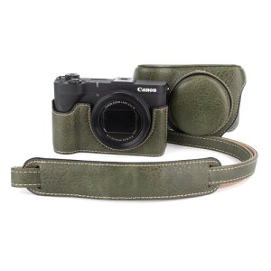 kinokoo Canon V1 �P�[�X�ACanon Powershot V1 Vlog�J�����p�APU���U�[�_�[�}�g�O���t�ی�J�o�[ Canon V1�p�A���O���\�ȃL�����[�P�[�X�A���߉\�ȃV�����_�[�X�g���b�v�t�� (�O���[��)