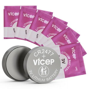 ViCep 6�� CR2477 �{�^���d�r CR 2477 3V ���`�E�� �R�C���^�d�r �����R���A���[�V�����Z���T�[�A���x�v�A���v�ȂǂɑΉ� �ʕ