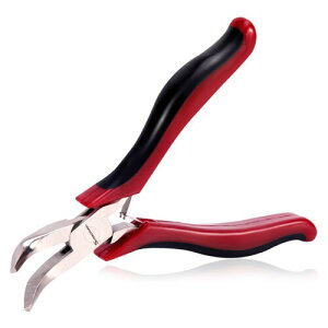 SPEEDWOX 先曲ラジオペンチ ミニ マイクロ 小型 CR-V鋼 軽量 45°縦曲がり 溝なし 精密作業 ビーズ アクセサリー 手芸用品 手作り ホビー DIY ツール プロ 工具 123mm