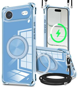 GULEIYAA iPhone Air �p �P�[�X �c�����Ή� 360° ��]�X�^���h �����O �}�O�l�b�g���� MagSafe �Ή� ���C�����X�[�d�Ή� �� phone air �P�[�X ���|�� �΂߂��� ��|�� �ϏՌ� �ԍڃz���_�[ �Ή� �X�g