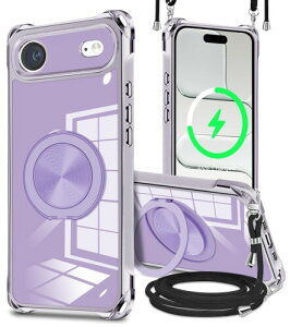 GULEIYAA iPhone Air �p �P�[�X �c�����Ή� 360° ��]�X�^���h �����O �}�O�l�b�g���� MagSafe �Ή� ���C�����X�[�d�Ή� �� phone air �P�[�X ���|�� �΂߂��� ��|�� �ϏՌ� �ԍڃz���_�[ �Ή� �X�g
