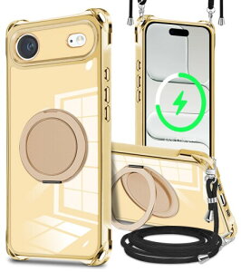 GULEIYAA iPhone Air �p �P�[�X �c�����Ή� 360° ��]�X�^���h �����O �}�O�l�b�g���� MagSafe �Ή� ���C�����X�[�d�Ή� �� phone air �P�[�X ���|�� �΂߂��� ��|�� �ϏՌ� �ԍڃz���_�[ �Ή� �X�g