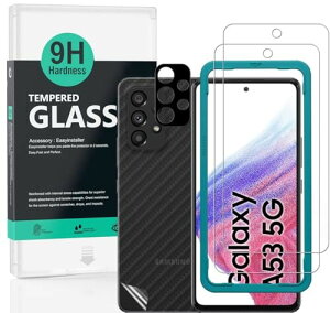 Ibywind KXtB SAMSUNG Galaxy A53 5G 6.5" p KX ی tB 2Zbg JYve N^[t(ޗ) wʕیtBt ȒPLbgt