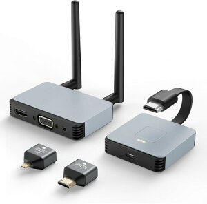 ���C�����XHDMI ���� ����M�@�Z�b�g hdmi ������ WIFI&�ݒ�s�v �f�����������o�� ���^ Mini �}�������g���� ��x�� TV/PC/Mac/Laptop/Window/�J����/�Ď��J�����ȂǑΉ� �ő�4�䑝�� 30m����`����