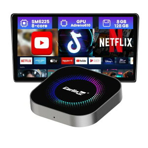CarlinKit CarPlay AI Box - �L��CarPlay���ڃ^�b�`�X�N���[���Ԍ������C�����XCarPlay�A�_�v�^�[�AAndroid 13.0�A8�R�A 8GB+128GB�ASM6225�ANetflix/YouTube/TikTok/Android Auto�Ή��B