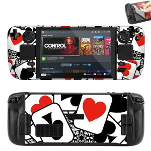 Honbobo Steam Deck �Ή� �X�e�b�J�[ �ی�t�B���� PVC �ی�X�e�b�J�[Steam Deck �R���\�[���p (Playing Cards)