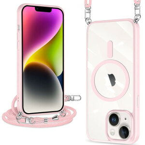 ZHIYIJIA iPhone 13/14 �P�[�X �N���A �V�����_�[ MagSafe�Ή� ���C�����X�[�d �A�N�����w�� �ϏՌ� �}�O�l�b�g���� �A�C�t�H��13/14 �P�[�X �}�O�Z�[�t�Ή� �ϋv�� ����~�� ���ϖh�~�i�s���N�j