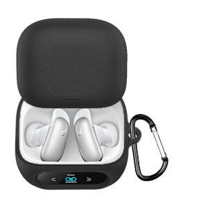 YAODLE For Anker Soundcore Liberty 5 Pro �P�[�X Soundcore Liberty 5 Pro�p�ی�P�[�X �V���R���f�� �����[�d�\ �S�ʕی� �����h�~ �L�Y�h�~ �ϏՌ� �h�o �y�� ���[ �J���r�i�t��(�u���b�N)