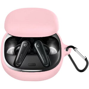YAODLE For Anker Soundcore Liberty 4 �p �P�[�X Soundcore Liberty 4�p�ی�P�[�X �V���R���f�� �����[�d�\ �S�ʕی� �����h�~ �L�Y�h�~ �ϏՌ� �h�o �y�� ���[ �J���r�i�t��(�s���N)