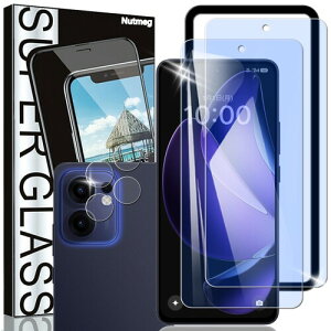 NutmegOPPO Reno13A �K���X�t�B���� �u���[���C�g�J�b�g+OPPO Reno13 A �J�����t�B����Reno13 A �t�B���� �ی�t�B���� �����K���X �ᐸ��J�y�� ���ʓI�ɋߎ���\�h�ł� �Ռ��z�� �w��h�~ �d�x9H