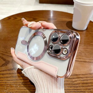 iPhone12Promax用ケース 手帳型 magsafe対応 フリップレザー磁気ワイヤレス充電電話ケース 背面 クリア ケース 財布型 カバーiPhone12Promax スマホケース マグネット レザー 軽量 薄型 防塵 耐衝