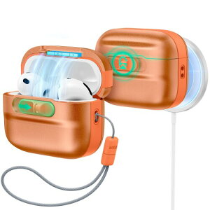 ESR AirPods Pro3 �P�[�X(2025) MagSafe�Ή� AirPods Pro ��3���� 2025�p �}�O�l�b�g�W���b�N �ϏՌ� �������[�h�t�� �����ی�J�o�[ �Ռ��z�� �G�A�[�|�b�Y�v��3��p �I�����W