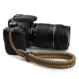 (SUNYA) カメラリストストラップ、 550パラコード 編みハンドメイドストラップ クイック着脱 メタルリング付き携帯用アクセサリー ほとんどの手首サイズにフィット、ブラウン