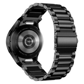 LanQii バンド Samsung Galaxy Watch 6 Classic 47mm /Galaxy Watch 6 / 5 / 4 (40/44mm) 対応 ステンレスメタル ワンタッチ おしゃれ バンド One-Click クイックリリースボタン アクセサリー ストラップ 替えベル