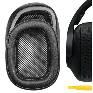 Geekria QuickFit �C���[�p�b�h �݊��� �p�b�h ���W�N�[�� Logitech G433/ G233/ GPRO �w�b�h�z���ɑΉ� �C���p�b�h/�C���[�N�b�V����/�C���[�J�b�v (�v���e�C�����U�[/�u���b�N)