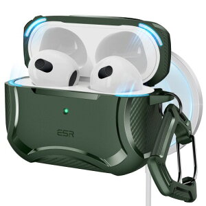 ESR Airpods3 P[X 2021 AirPods 3 P[X 2021p (USB-C/LightningP[uΉ) CbN MagSafeΉ GA[|bY P[X O[