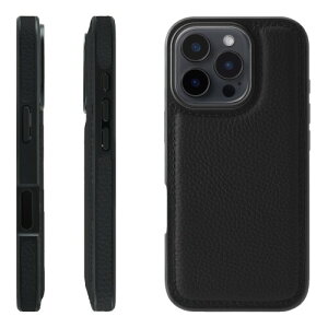 HANATORA for iPhone 16Pro �P�[�X �{�v �ϏՌ� �o���p�[�^ �X�}�z�P�[�X �X�}�z ���ʖ{�v �V�������N���U�[ �M�t�g �u���b�N WPG-16Pro-Black