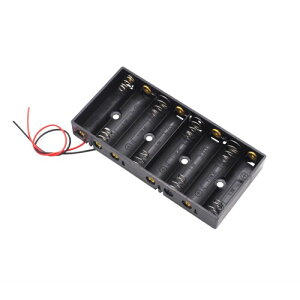 オーディオファン 電池ボックス 単3電池 電池ケース 電池ホルダー 単三電池?8本用 9.6V - 12V リード線付き 製品サイズ 120?58?15mm リード線長さ約14cm