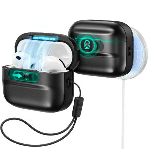 ESR AirPods Pro3 �P�[�X(2025) MagSafe�Ή� AirPods Pro ��3���� 2025�p �}�O�l�b�g�W���b�N �ϏՌ� �������[�h�t�� �����ی�J�o�[ �Ռ��z�� �G�A�[�|�b�Y�v��3��p �u���b�N