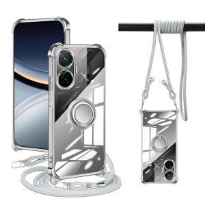 PAILAIMEN Xiaomi POCO F7 �P�[�X �N���A �V���I�~ poco f7 �J�o�[ �l�b�N �����O�t�� �V�����_�[ poco f7 pro �P�[�X �ϏՌ� �Ή� �X�}�z�P�[�X ���|�� �΂߂��� ��|�� ���� TPU �X�g���b�v�t�� ���^