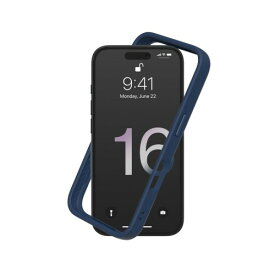 RHINOSHIELD (iPhone 16) CrashGuard バンパー ケース 耐衝? 米軍MIL規格 衝撃吸収 傷 指紋 防止 薄型 軽量 SGS認証 - ネイビーブルー