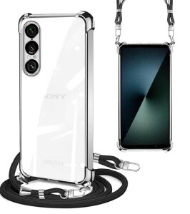 PAILAIMEN Sony Xperia 1VII �P�[�X �N���A �V�����_ �ϏՌ� �G�N�X�y���A1 VII �J�o�[ �T���X�� ���|�� �΂߂��� ��|�� SO-51F / SOG15 �X�}�z�P�[�X xperia 1vii �P�[�X �؍� ���� TPU �X�g���b�v�t�� ��