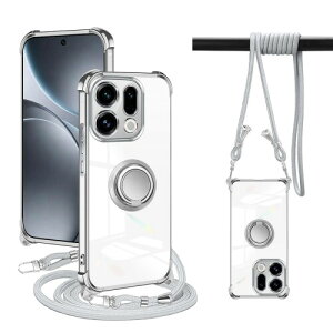 PAILAIMEN OPPO Find X9 �P�[�X �N���A find x9 �J�o�[ �l�b�N �����O�t�� �V�����_�[ �ϏՌ� �Ή� �X�}�z�P�[�X ���|�� �΂߂��� ��|�� ���� TPU �X�g���b�v�t�� ���^ �y�� �R�t�� �l�b�N�X�g���b