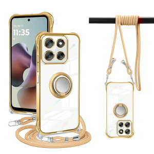 PAILAIMEN Motorola Moto g66j 5G/g66y 5G/G66 �P�[�X �N���A �l�b�N �����O�t�� �V�����_�[ moto g66y �P�[�X �ϏՌ� �Ή� �X�}�z�P�[�X ���|�� �΂߂��� ��|�� ���� TPU �X�g���b�v�t�� ���^ �y�� �R�t